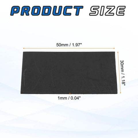 Rectangular graphite block ingot 50x30x1mm for melting, electrolysis, heavy-duty black slabs for casting and lab use.