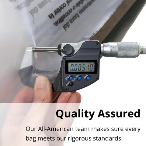 Measuring thickness of Heavy Duty Clear Dust Collector Bags For Shop Fox W1685 W1666 W1687, Fits D4573, 5 Pack, 5 mil plastic