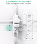 Heavy Duty Surge Protector Power Strip With 15 Foot Extension Cord Featuring 13 Outlets And Four Smart Usb Ports For Plug And Play Hella Smooth Multi Device Charging Setup with widely spaced outlets.
