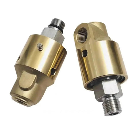 360 Degree Brass Rotary Joint Swivel Coupling For One Half Inch Three Quarter Inch And One Inch Water Air Oil Spray Universal Connector With Right Hand Thread And Two Way Rotation High Pressure Leak Proof Seal, brass swivel fittings