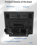 Back view of Wireless Indoor Outdoor Weather Station With Thermometer Hygrometer Dew Point And Heat Index Touchscreen LCD