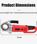 Heavy Duty 2300W Electric Pipe Threader For 1/2 To 2 Inch Stainless Steel And Gas Lines Handheld Tool dimensions 51cm x 20cm x 10cm.