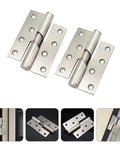 Automatic Door Closing Hinge With Lifting Mechanism Stainless Steel Self Closing Hinge Pair Silver Finish Easy Install