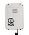 Back view of No Fuss Countertop Water Dispenser With Hot And Cold Water, showing fan and power cord, white finish, energy efficient