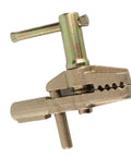 Heavy Duty 600A Brass Welding Ground Clamp With Screw Connection For All Copper Cables Anti Oxidation Heavy Metal Jobs Like Ship Yards, close-up view.
