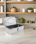 Portable Large Capacity Tool Box Organizer Made From Stainless Steel With Durable Handle For Tools And Hardware Storage