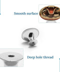 Two Pack Vintage Snake Open Mouth Cabinet Knobs In Stainless Steel For Cabinets And Drawers Durable Rust Resistant Pull Handles