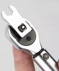 Close-up of Rock Solid 8MM Disc Brake Spanner Heavy Duty Precision Steel Construction designed for hydraulic cable adjustments.