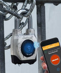 4th Gen Outdoor Heavy Duty Beefed Up Smart Padlock Weatherproof Rugged Design For Commercial Use With Bluetooth And NFC Connectivity