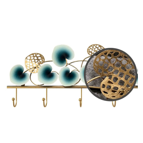 Heavy Duty Wall Mounted Coat Rack For Front Door Entryway with hand welded steel hooks and decorative design