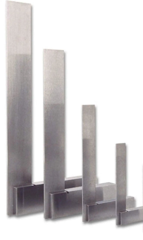 Pro Grade Machinist Steel Square Set 4 Piece Large Engineer Squares With Hardened Ground Blades 72 To 96 Micron Squareness