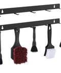 Two Pack Detailing Brush Hanger Wall Mount Organizer for Car Detailing with Five Hooks, Rustproof Metal Rack, 15.75 Inch Long and 1.18 Inch Wide