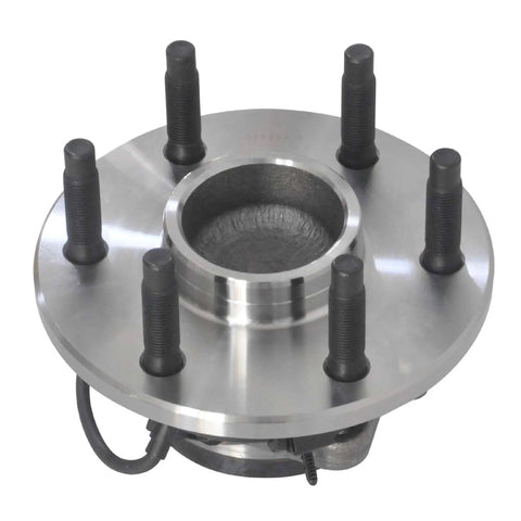 2 Pack Front Wheel Bearing And Hub Assembly 6 Lug 2WD With ABS Fits GMC Sierra 1500 Yukon 2000 To 2006 Chevy Silverado 1500 1999 To 2006 Cadillac Escalade 2002 To 2006 Replacement, front view