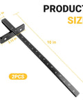 Heavy Duty Metal Rip Fence Guides For Circular Saws Fits Like A Dream For Dead Nailed Straight Cuts Premium Steel Rail Jig 2 Pack 10 inch steel measuring tool