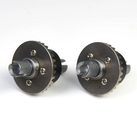 Close-up of RC Differential Steel Gears for One Fourteen Scale RC Cars FC10 FC11 Replacement Parts Heavy Duty Metal Spur Gears