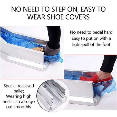 Lazy Shoe Cover Dispenser Steps On Slickly Holds Fifty Waterproof Dust Shields For Cleanrooms Clinics Salons No Power Cord Needed Easy As Pie Walk In Design Built Solid For Everyday Grind, easy foot entry.