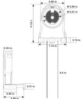Screw Type T8 Lamp Holder With Wires 50 Pack UL Listed Non Shunted Tombstone Light Socket dimensions diagram