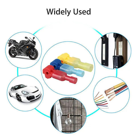 60 Pieces T Tap Wire Connectors Kit With Quick Splice Terminals and Insulated Male Spade Connectors for automotive and home use