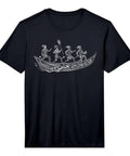 Hawaiian Outrigger Canoe Tee With Polynesian Tribal Art Aloha Inspired Shirt For Canoeing Fans Fishing Lovers Maori Style Wave Tee