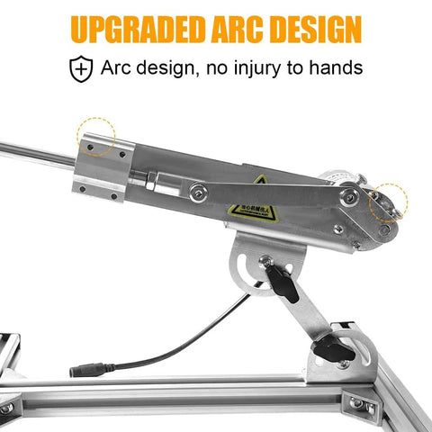 BOVZOR mini DC 24V reciprocating linear actuator, side view, silver metal with mounting bracket.