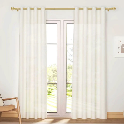 Gold Curtain Rod For Windows 28 To 48 Inch Five Eighths Inch Diameter Heavy Duty Splicing Adjustable Rod With Brackets