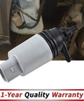 Heavy Duty Windshield Washer Pump Fits Bmw E90 E60 with grommet, white and black durable design for easy installation.