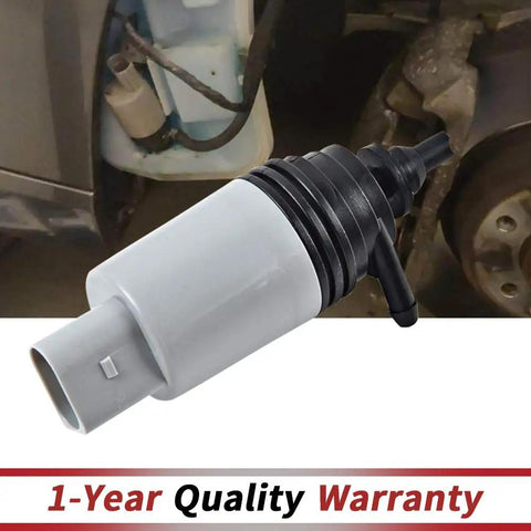 Heavy Duty Windshield Washer Pump Fits Bmw E90 E60 with grommet, white and black durable design for easy installation.