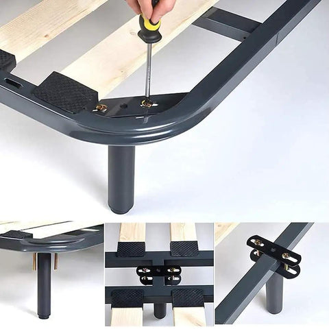 Two Pack Adjustable Center Support Leg Set For Bed Frames And Sofas, Heavy Duty Steel Feet, 5.1 To 9.6 Inch Height Range, Center Slat Support To Prevent Mattress Sag And Keep Your Bed Solid