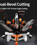 12 Inch Sliding Compound Dual Bevel Miter Saw With Laser Guide And LED Light Extension Table 15 Amp Power
