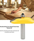 Pro Grade Cove Raised Panel Router Bit Half Inch Shank Cemented Carbide Door Milling Cutter Built To Last shown in workshop