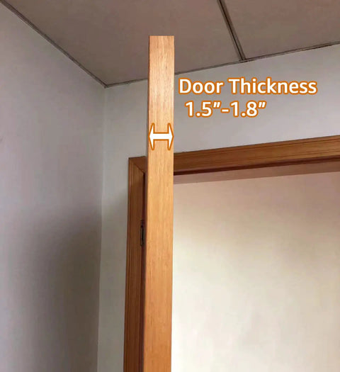 Hassle Free Over The Door Hanging Shoe Organizer featuring twenty four breathable mesh pockets for sneakers fresh kicks and sandals shown over standard door thickness 1.5"-1.8".