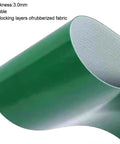 Close-up of Heavy Duty PVC Conveyor Belt 1.6x16.4 Ft Beefed Up Durability For Commercial Production Lines showing interlocking fabric layers