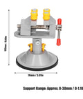 Heavy Duty Mini Suction Cup Vise Bench Mount 360 Rotation Universal Desktop Clamp For Woodwork shown from the front, measuring 103mm tall.