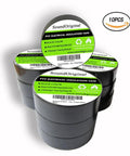 10 Pack Black Electrical Tape 0.7 Inch By 30 Feet UL Listed 600V Flame Retardant Heavy Duty Waterproof Adhesive Vinyl