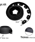 2 Inch Garden Edging Kit, 40 Ft Black Landscape Border With 80 Spikes And 1 Pruning Shears, flexible rolled design