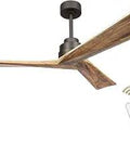 52 Inch Ceiling Fan With Remote No Light Modern Wood Blades Farmhouse Vibe For Patio Or Bedroom 3 Blade Outdoor Ceiling Fan 6 Speeds And Timer
