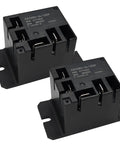 AZ2280 1A 12DF Pack Of 2 Mini Power Electromechanical Relay 12V AC 30A SPST NO for high current switching, black compact design