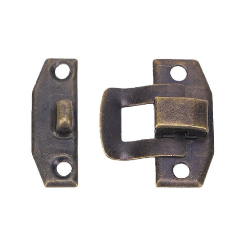 Dope 100 Set Sturdy Iron Toggle Hasp Latches For Wooden Boxes And Cabinets Antique Bronze Finish Perfect For Jewelry Storage And Craft Projects That Pop. antique bronze iron toggle hasp latch set, front view