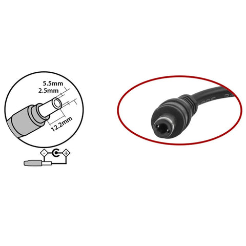 5.5x2.5mm tip of 12V 6A 72W AC Power Adapter With 5.5x2.5mm Tip For LCD Monitors And TVs, LED strip lights, routers, and cameras.