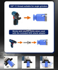 Slay Your DIY Proj With This Diamond Tile Hole Saw Kit Including Porcelain Ceramic Granite Marble Drill Bits And Beveling Chamfer Adapter, showing HEX shank adapter and drill compatibility.