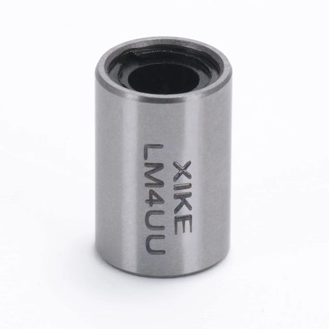 LM4UU 4x8x12mm Linear Motion Bearings Set 4 Pcs For DIYers 3D Printers CNC Machines And Workbenches Chrome Steel Bearing