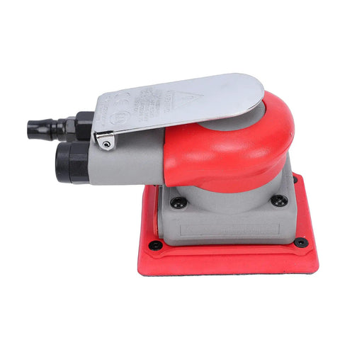 Ultra Sleek And Featherweight Pneumatic Random Orbital Sander And Polisher With 5mm Orbit And 10000Rpm Speed shown from the side on a white background.