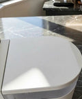 White Water Reservoir Cover For Compact Single Serve Coffee Makers Replacement Water Tank Lid shown on a kitchen counter