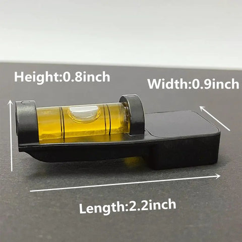 Magnetic Gunsmithing Tools Kit leveler with dimensions, showing 0.8" height, 0.9" width, 2.2" length, for rifles and scopes