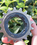 Rad Single Speed BMX Freewheel 17T With 30 Point Engagement Threaded 1.37 x 24 TPI in sunlight held by hand