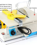 Badass Mini Lapidary Saw And Gem Grinder Polisher With Flexible Shaft, Heavy Duty Rock Cutter And Benchtop Craft Tool, Quick Precision Shaping 0 To 10000 Rpm 220v with adjustable angle ruler.