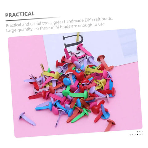 Assorted 300Pcs Miniature Brads Round Fasteners For Crafts DIY Projects Scrapbooking Card Making Dreadlock Accessories