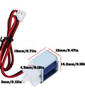 Two Pack Micro Mini Dc 5V To 6V Solenoid Valve Normally Closed 2 Way Air And Water Valve dimensions and wire connector