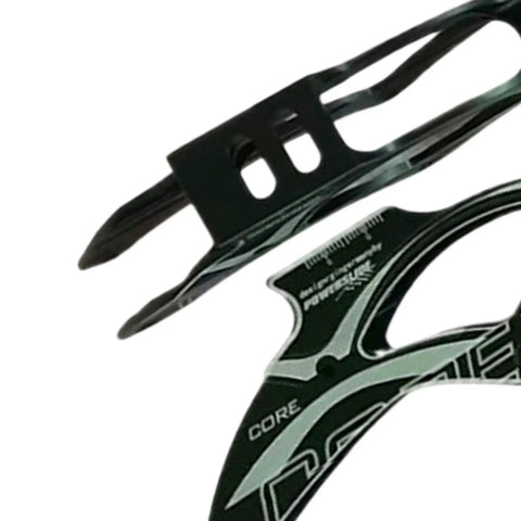 Close-up of Beefy Inline Skate Frame Replacement 2 Pack Alloy Frames for 4x90 Wheel Setup, durable aluminum construction.