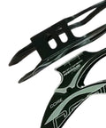 Close-up of Inline Skate Frame Replacement Set Dope Pro Grade Alloy Aluminum Frames for 4x100 Inline Skates, intricate design
